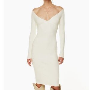 Wilfred aritzia Gabrielle midi knit longsleeve dress
